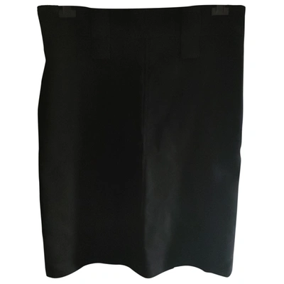 Pre-owned Yohji Yamamoto Wool Mid-length Skirt In Black