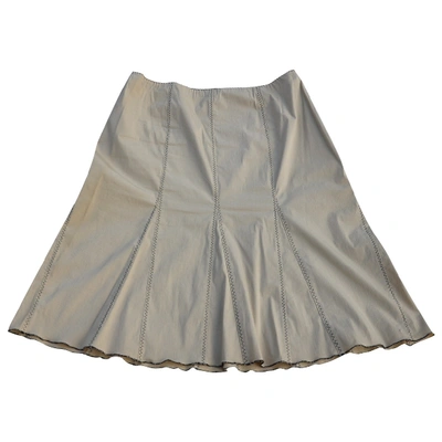 Pre-owned Paule Ka Mid-length Skirt In Camel