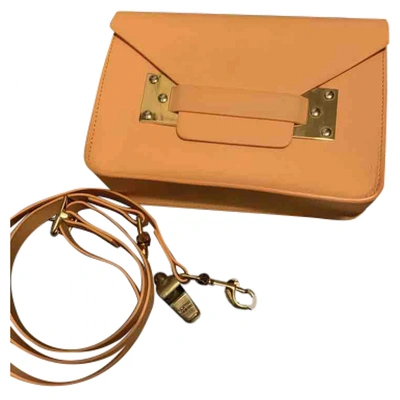 Pre-owned Sophie Hulme Leather Crossbody Bag In Orange