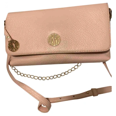 Pre-owned Dkny Leather Crossbody Bag In Pink