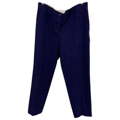 Pre-owned Maje Spring Summer 2019 Large Trousers In Blue
