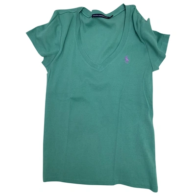 Pre-owned Polo Ralph Lauren Green Cotton Top