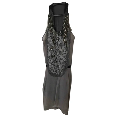 Pre-owned Barbara Bui Silk Dress In Silver