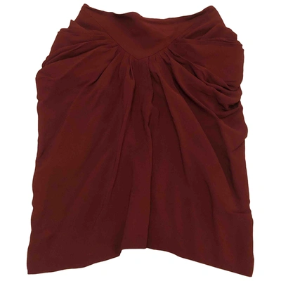 Pre-owned Isabel Marant Mini Skirt In Burgundy