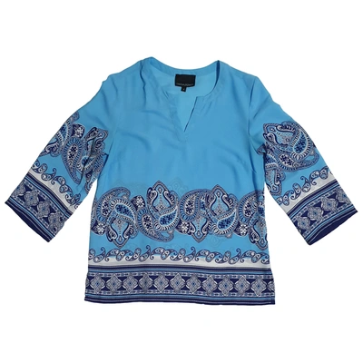 Pre-owned Cynthia Rowley Blue Polyester Top