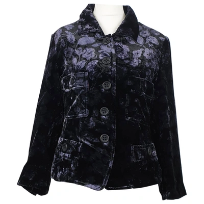 Pre-owned Sonia Rykiel Velvet Short Waistcoat In Purple