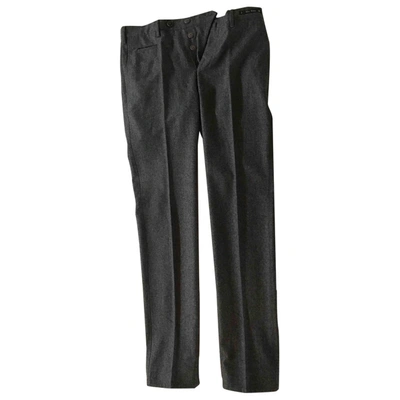 Pre-owned Pt01 Grey Wool Trousers