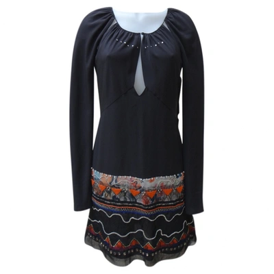 Pre-owned Chloé Silk Mid-length Dress In Black