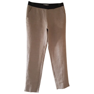 Pre-owned Gerard Darel Linen Straight Trousers In Other