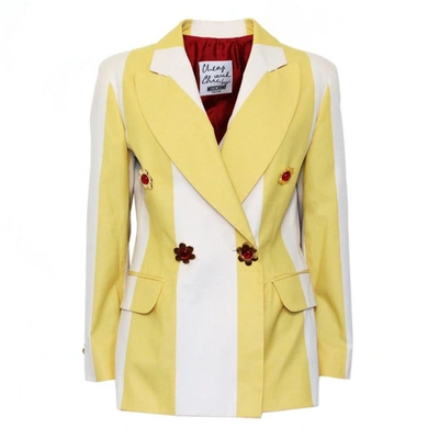Pre-owned Moschino Cheap And Chic Tweed Jacket In Yellow