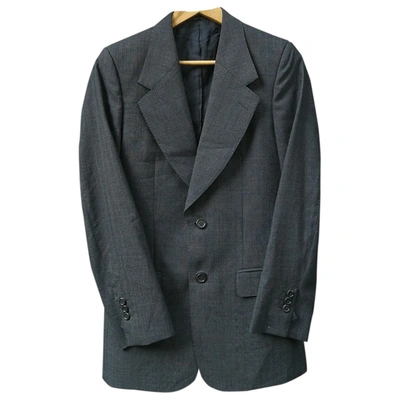 Pre-owned Saint Laurent Anthracite Wool Jacket