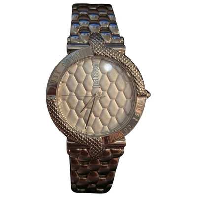 Pre-owned Just Cavalli Watch In Silver