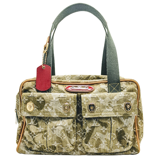 Pre-Owned Louis Vuitton Khaki Cloth Handbag | ModeSens