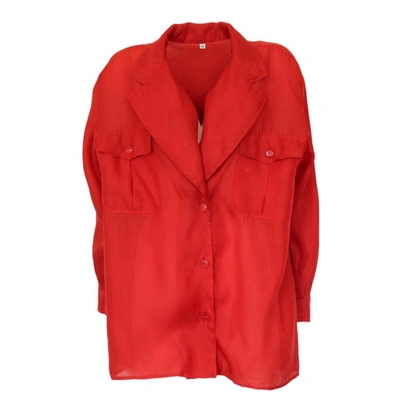 Pre-owned Valentino Silk Shirt In Red