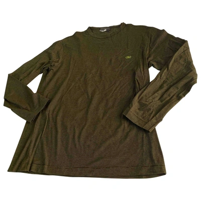 Pre-owned Ferragamo Green Cotton T-shirt