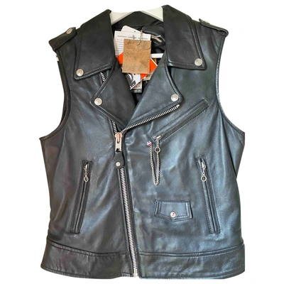 Pre-owned Schott Black Leather Leather Jackets