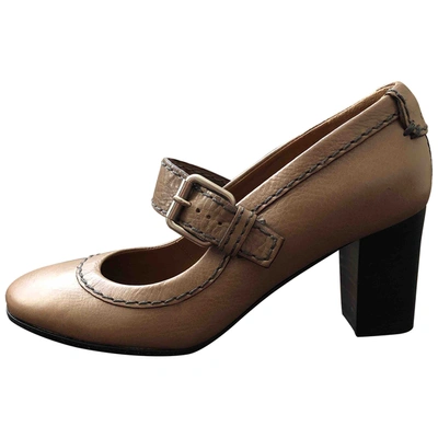 Pre-owned Chloé Leather Heels In Beige