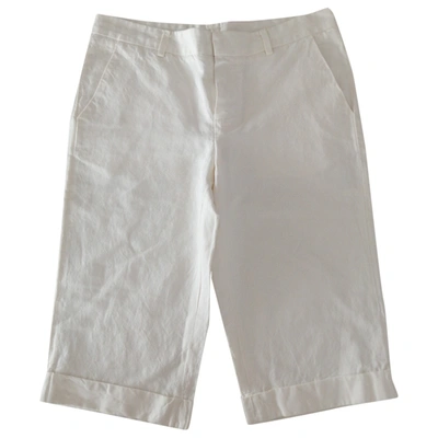 Pre-owned Ter Et Bantine Linen Short Pants In White