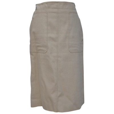 Pre-owned Carolina Herrera Mid-length Skirt In Beige