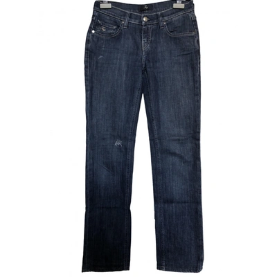 Pre-owned Fay Straight Pants In Blue