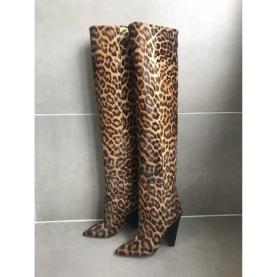 Pre-owned Saint Laurent Niki Leather Boots