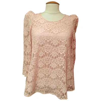 Pre-owned Claudie Pierlot Lace Blouse In Pink