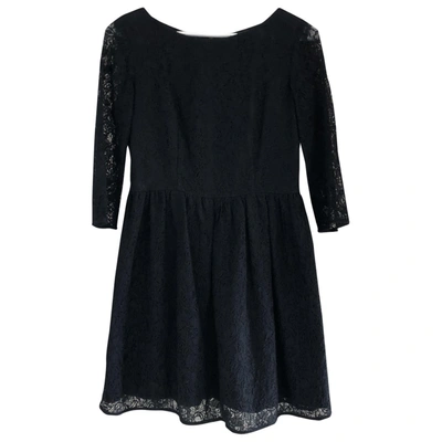 Pre-owned French Connection Lace Mini Dress In Black