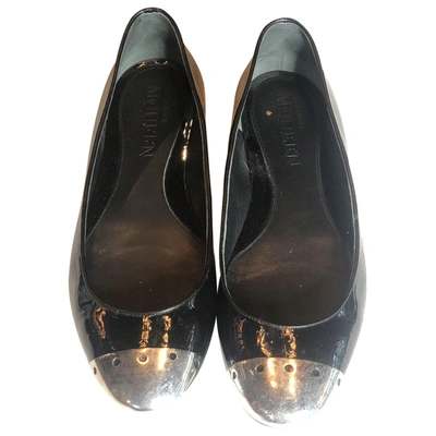 Pre-owned Alexander Mcqueen Patent Leather Ballet Flats In Black