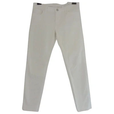 Pre-owned Maje Slim Jeans In White