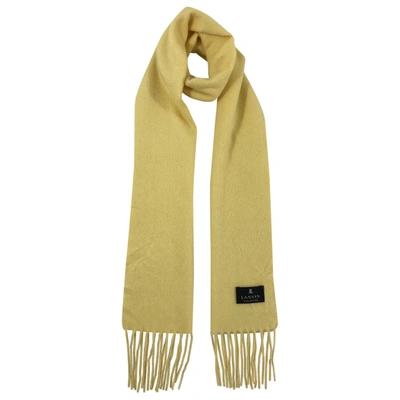 Pre-owned Lanvin Cashmere Scarf In Yellow