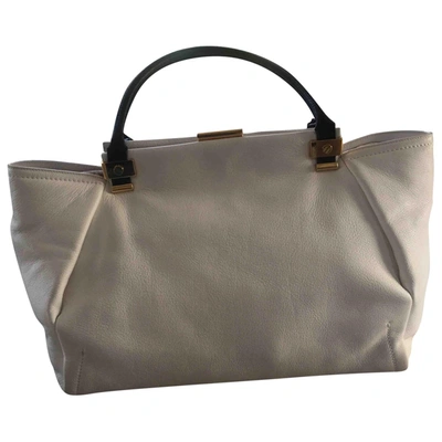 Pre-owned Lanvin Leather Tote In White