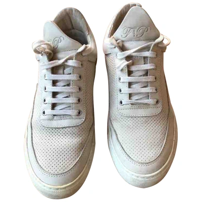 Pre-owned Filling Pieces Leather Trainers In Beige