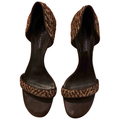 Pre-owned Ralph Lauren Cloth Sandals In Brown