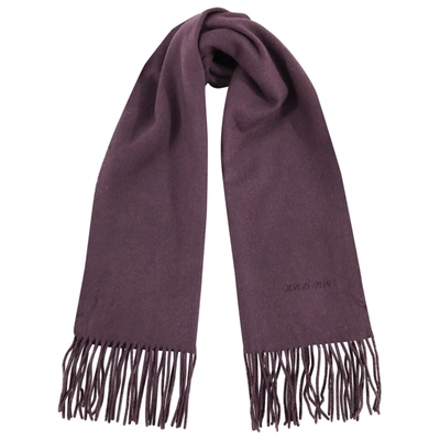 Pre-owned Armani Collezioni Wool Scarf In Purple