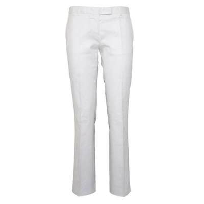 Pre-owned Mauro Grifoni Straight Pants In White