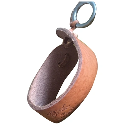 Pre-owned Il Bisonte Leather Jewellery In Camel