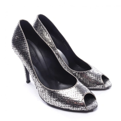 Pre-owned Chanel Metallic Python Heels