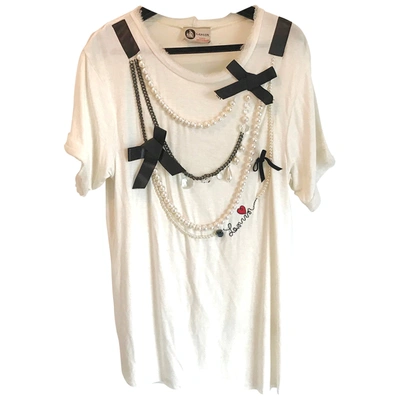 Pre-owned Lanvin White Viscose Top