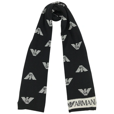 Pre-owned Emporio Armani Wool Scarf In Black