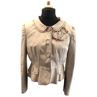 Pre-owned Moschino Cheap And Chic Short Vest In Beige