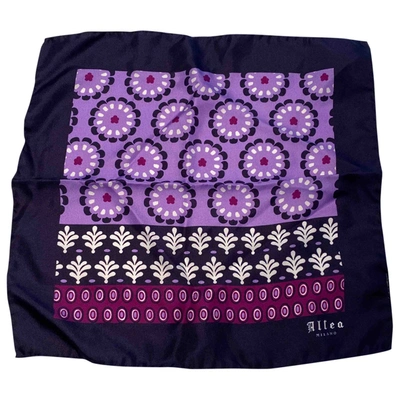 Pre-owned Altea Silk Neckerchief In Purple