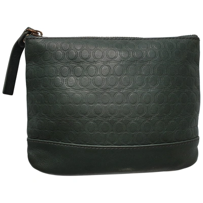 Pre-owned Mcq By Alexander Mcqueen Leather Clutch Bag In Green