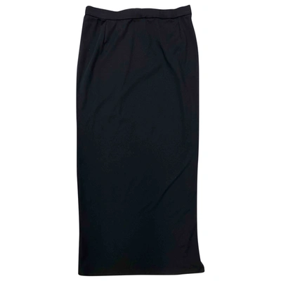 Pre-owned Leonard Maxi Skirt In Black