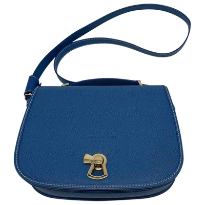 Pre-owned Gianfranco Lotti Leather Handbag In Blue