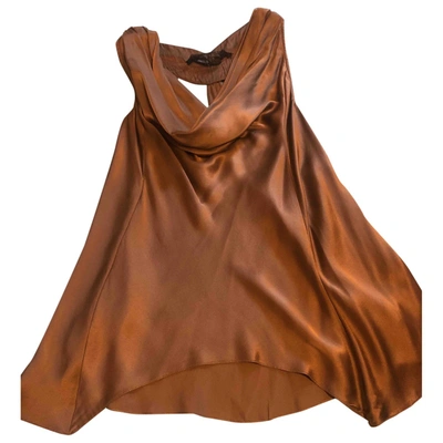 Pre-owned Patrizia Pepe Silk Blouse In Brown