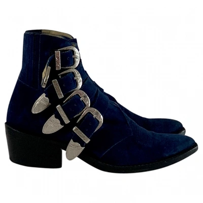 Pre-owned Toga Blue Suede Boots