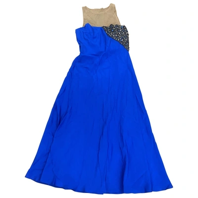 Pre-owned La Perla Silk Maxi Dress In Blue