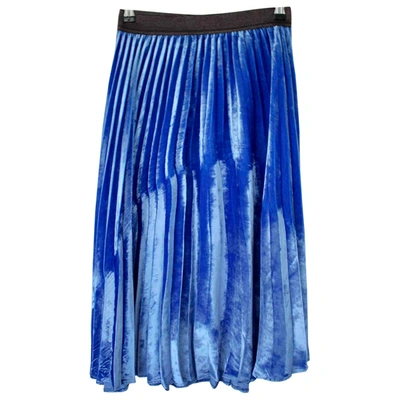 Pre-owned Pinko Mid-length Skirt In Blue