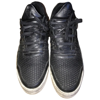 Pre-owned Filling Pieces Black Leather Trainers