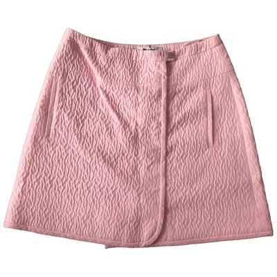 Pre-owned Carven Mini Skirt In Pink